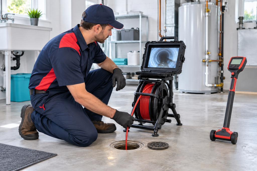 Sewer camera inspection and underground line locating service in Winnipeg